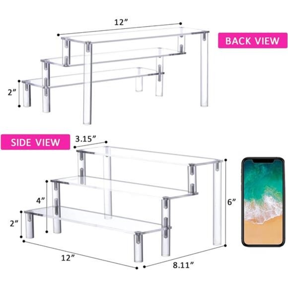 Display Shelf Cake Stand – 3 Tier Shelf Cupcake Stand –Multifunctional & Durable - Picture 2 of 7
